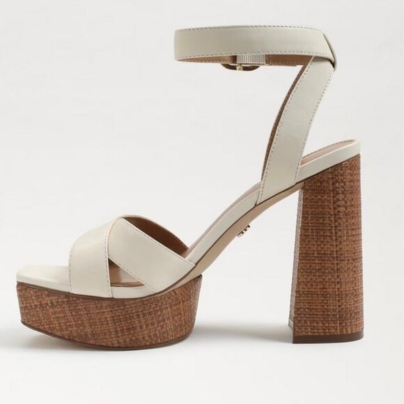 Sam Edelman | Nolita Platform Sandal in Modern Ivory Leather - Picture 3 of 9